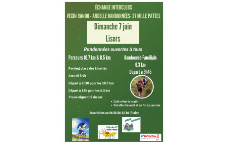 Randonnées inter club à Lisors dimanche 7 juin